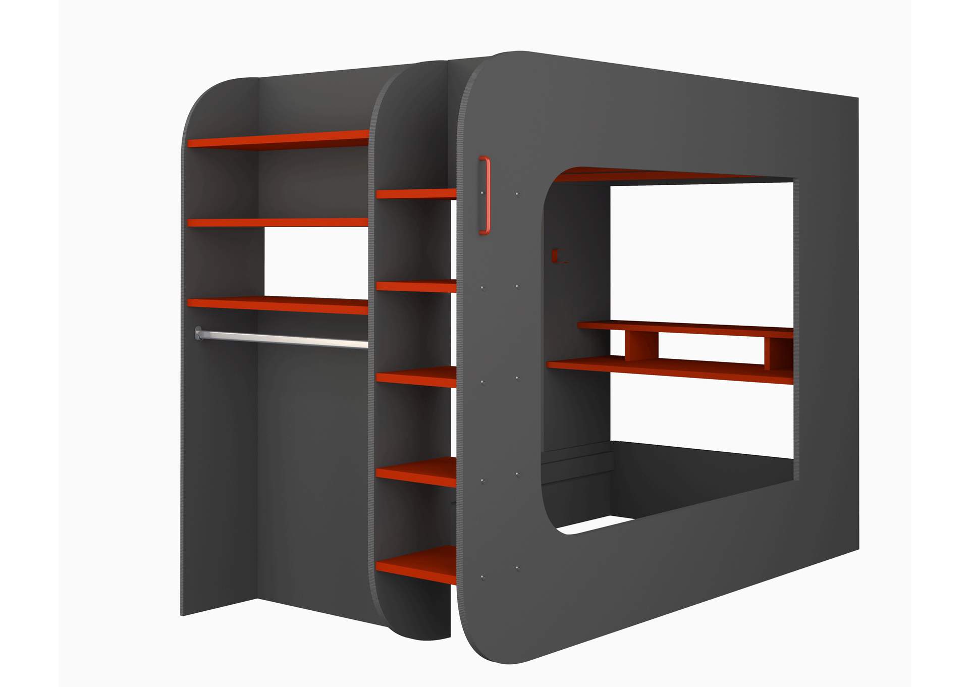 Gamer Bed 90x200 Red & Black image 1