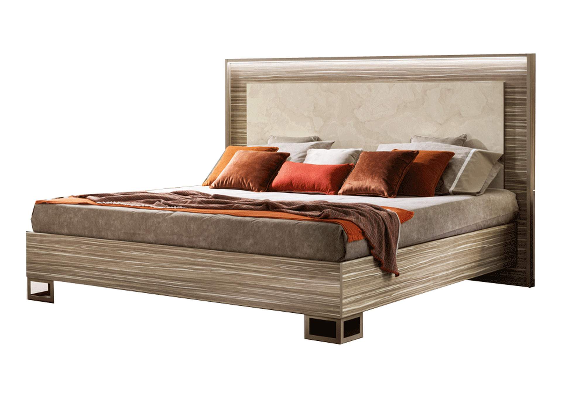 Luce Queen Size Bed with Wooden Headboard image 1