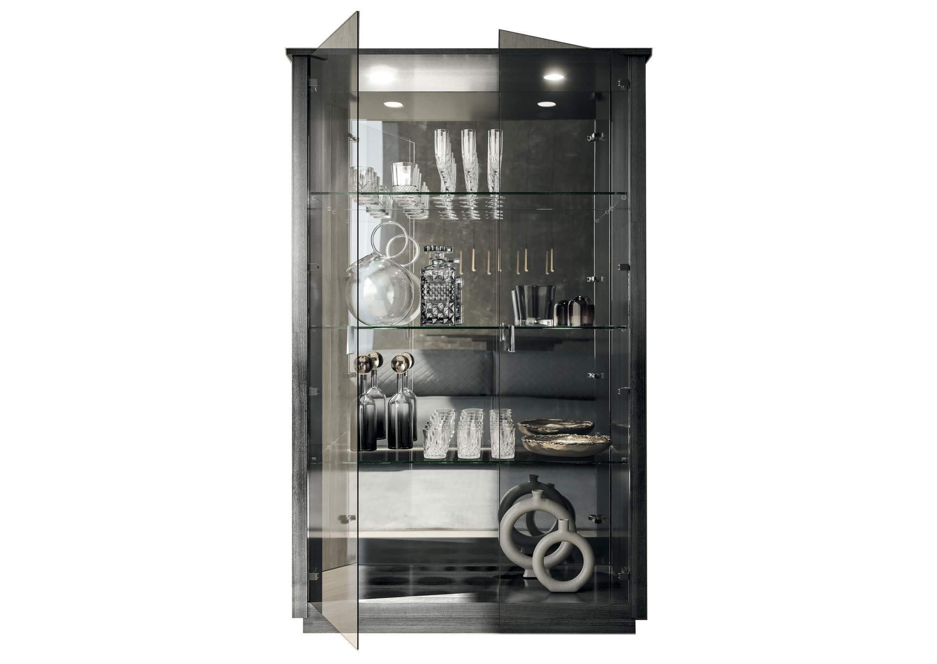 Vulcano 2 Door Curio Cabinet image 1