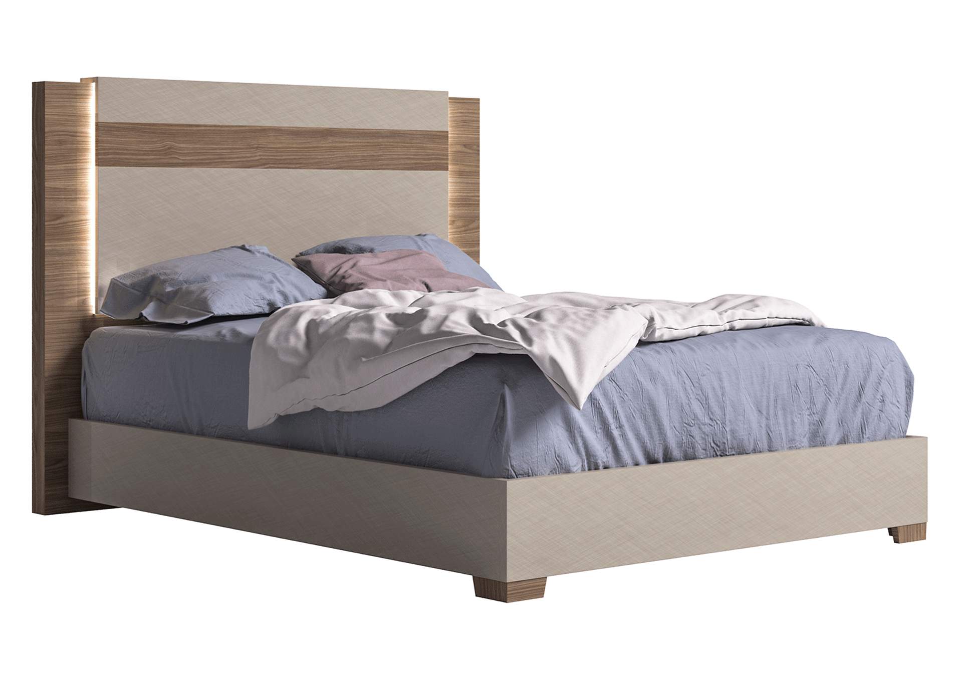 Nora Queen Size Bed with Light image 1