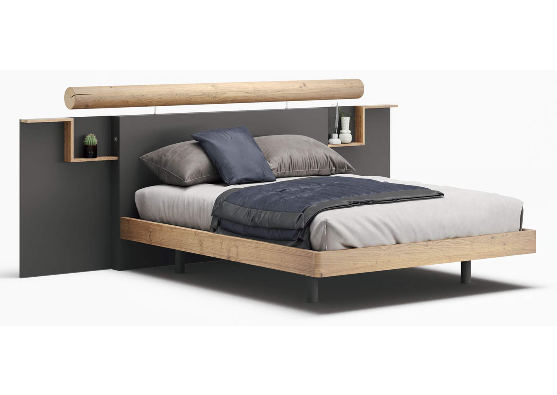 Maya Queen Size Bed with Light image 1