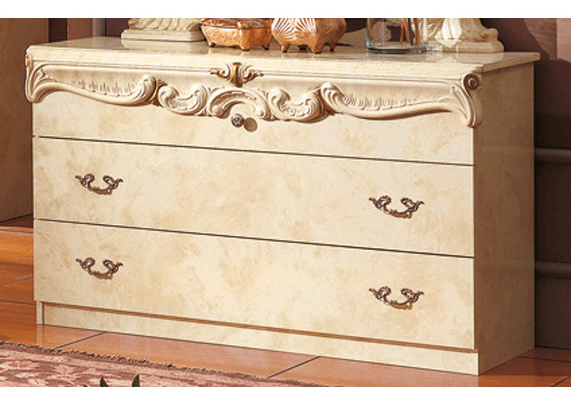 Barocco Single Dresser Ivory image 1