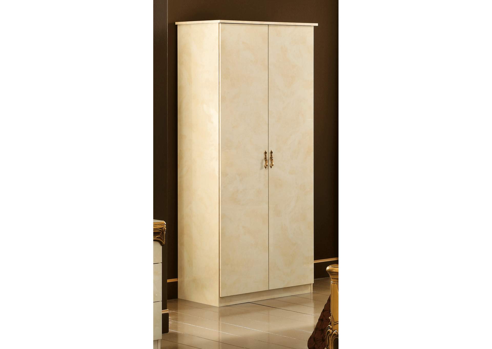 Barocco Ivory Gold 2-door Wardrobe image 1