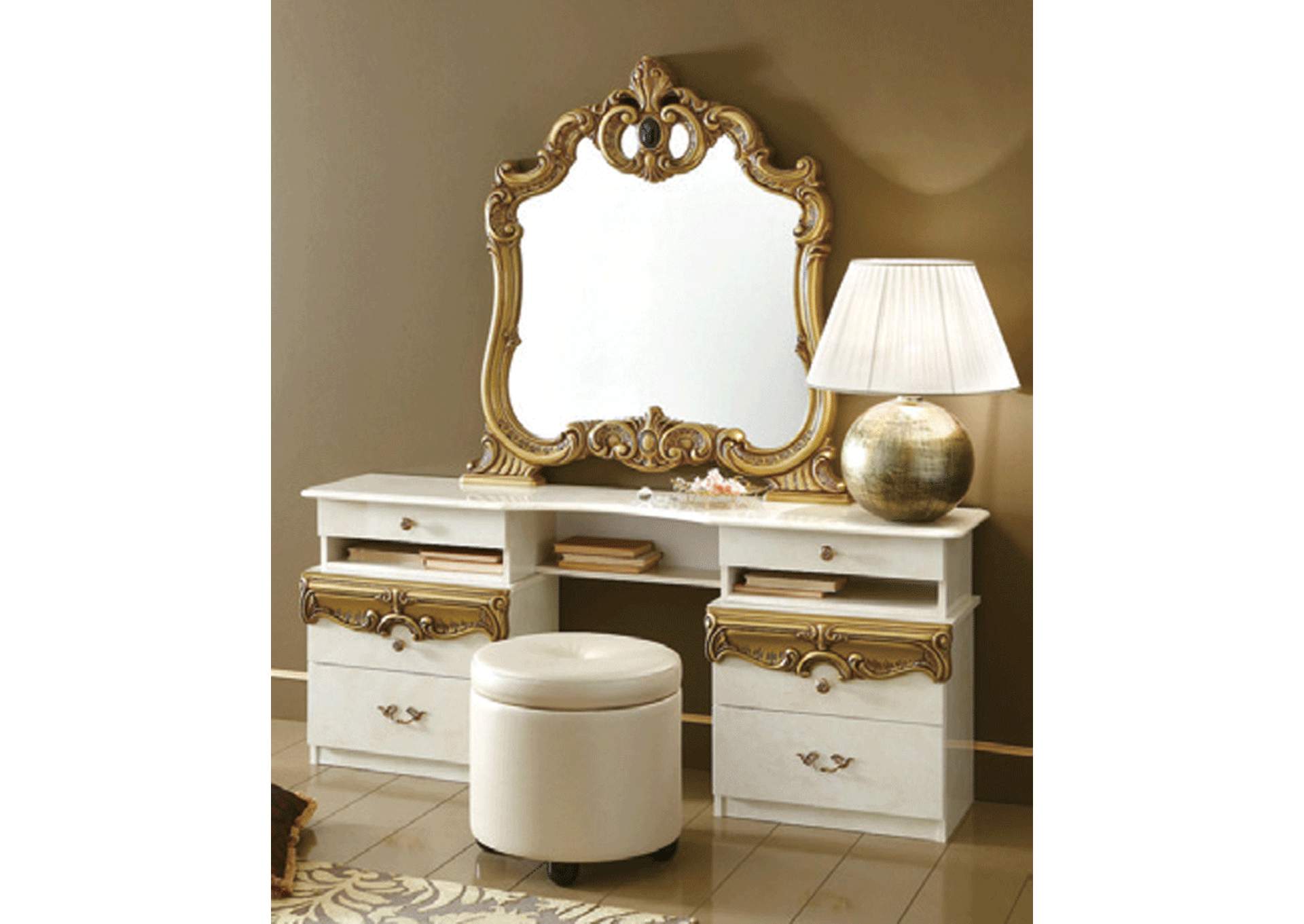 Barocco Vanity Dresser Ivory - Gold image 1