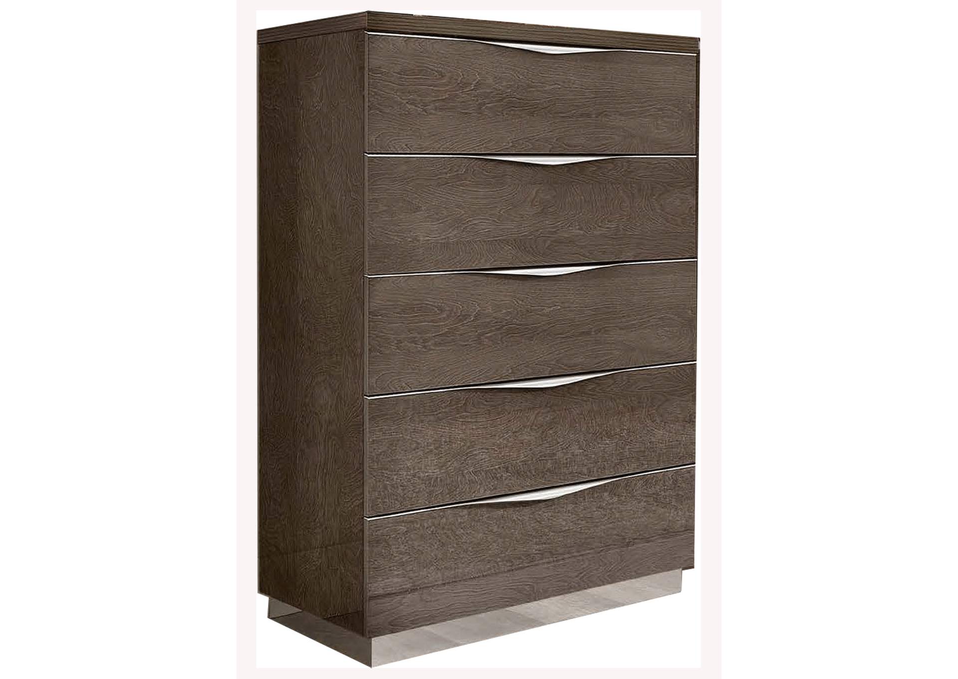 Platinum 5 Drawer Chest Silver Birch image 1