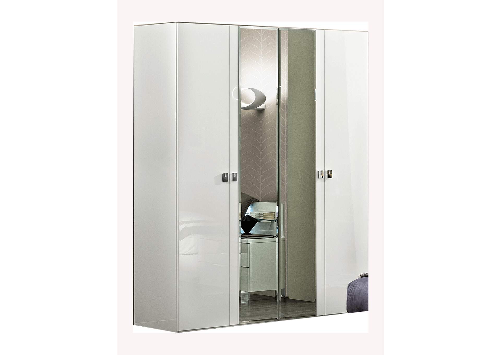 Onda 4 Door Wardrobe with 2 Mirror Doors image 1