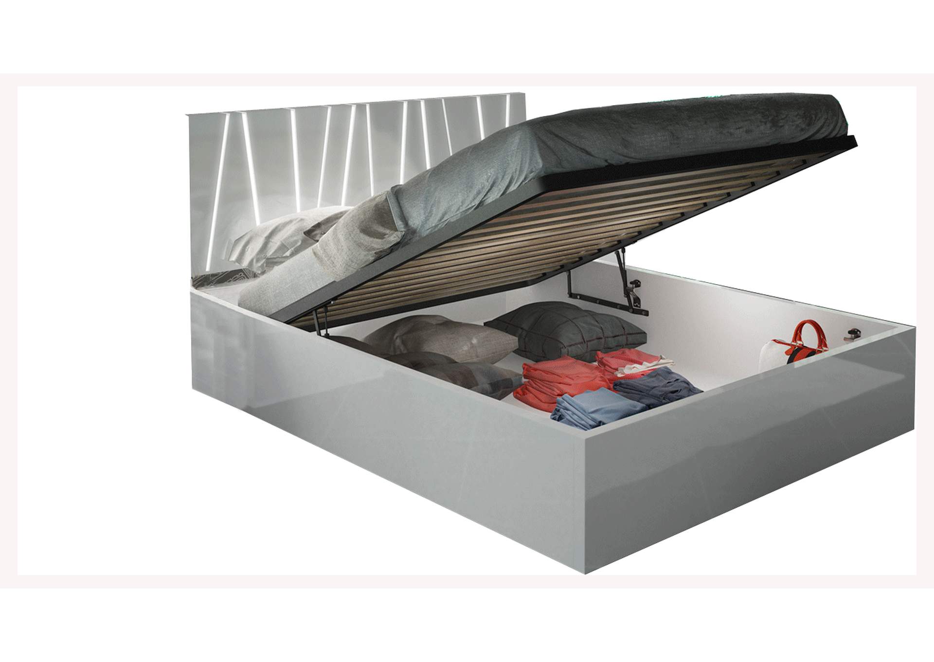 Ronda Queen Bed Size Dali with Storage image 1