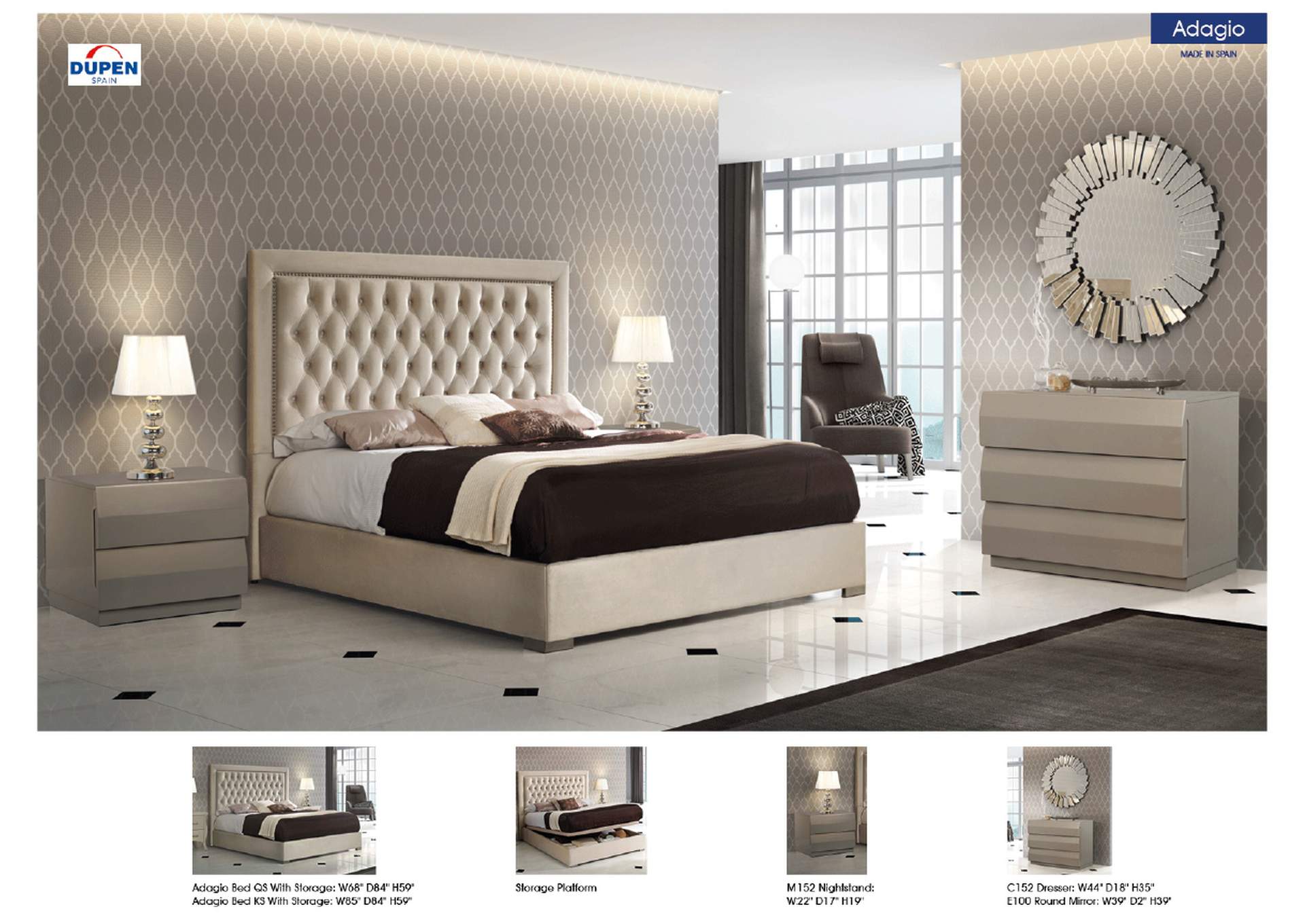 Adagio Bed with Storage SET image 5