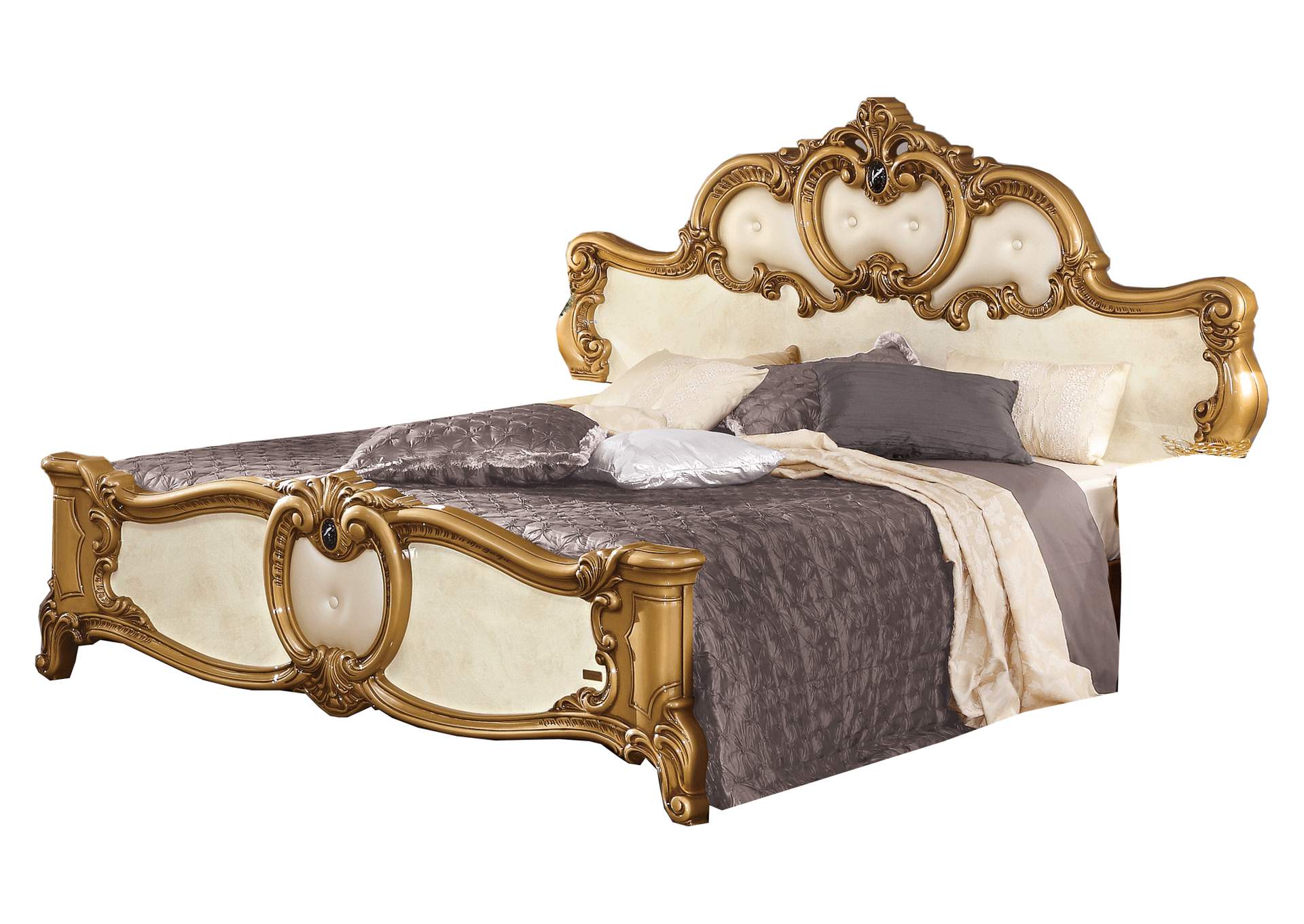 Barocco Bed Ivory with Gold, Camel Group Italy SET image 1