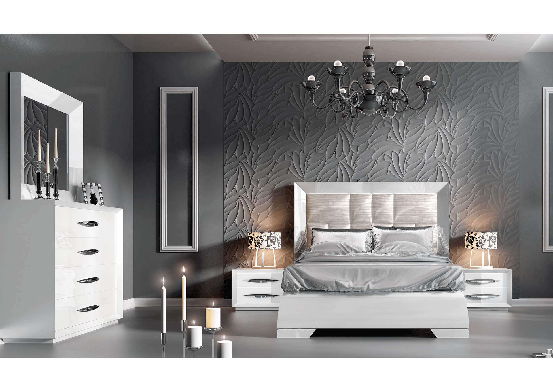 Carmen Bed White SET image 8