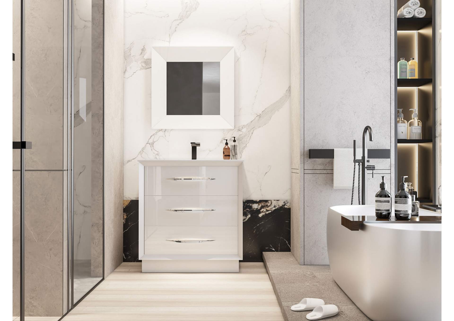 Carmen Bed White SET image 5