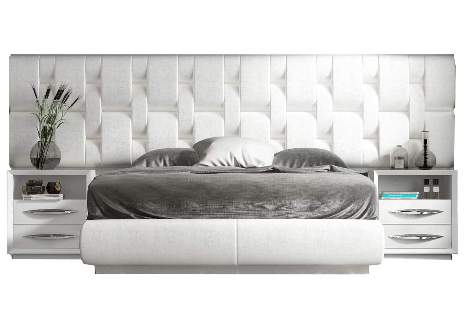 Emporio White Queen size Bed image 1