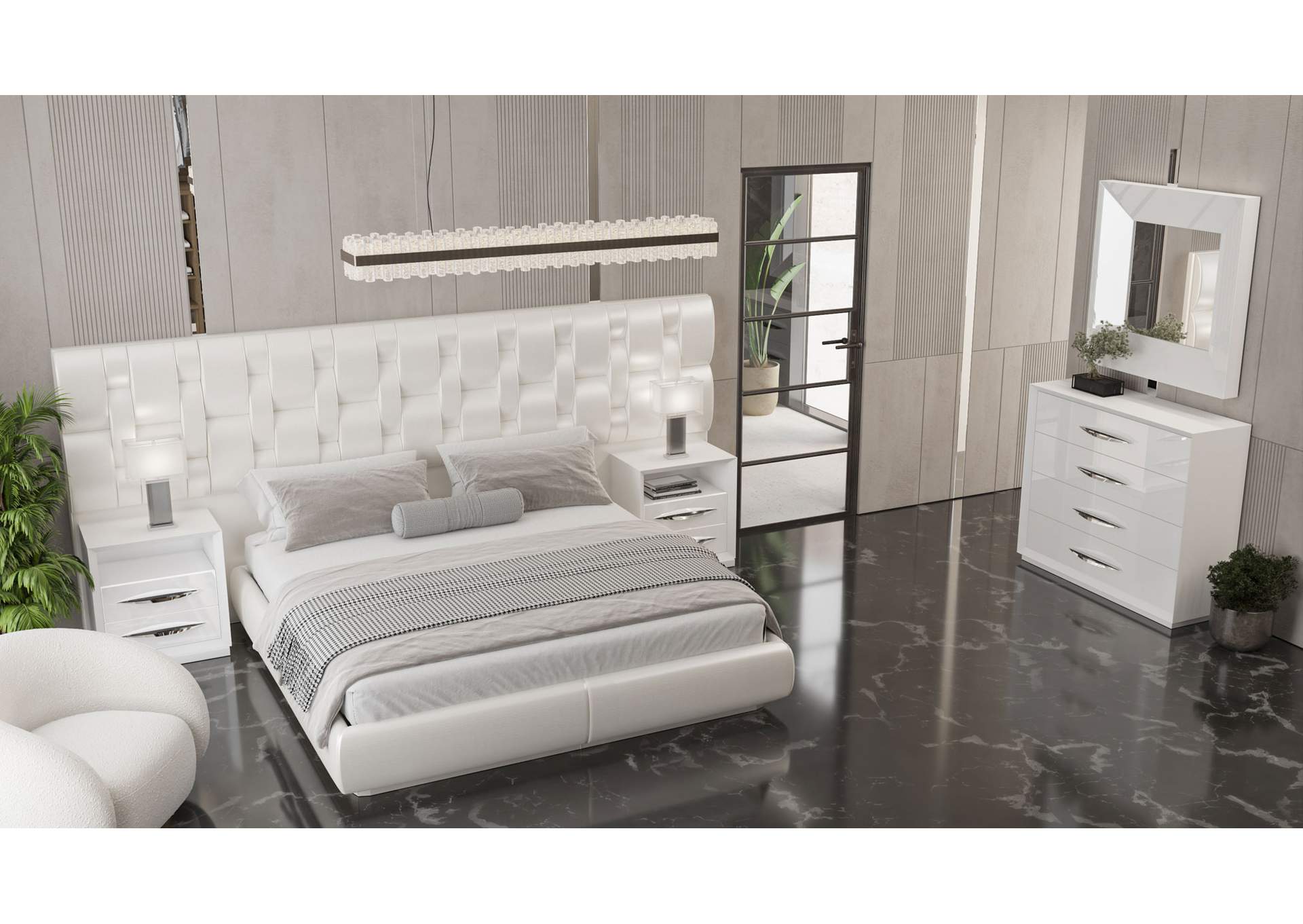 Emporio White Bed SET image 7