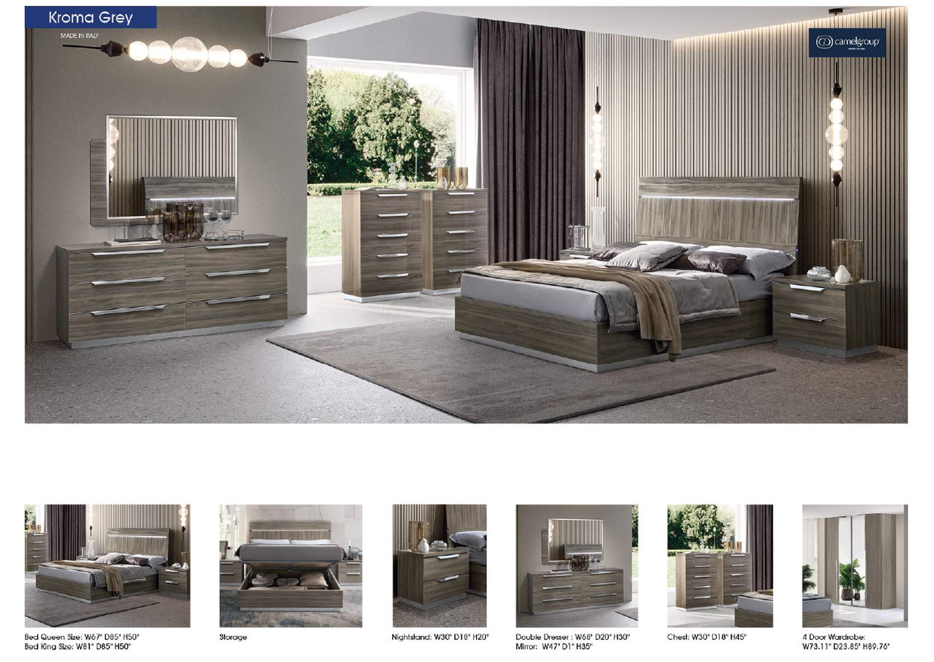 Kroma Bed Grey SET image 3