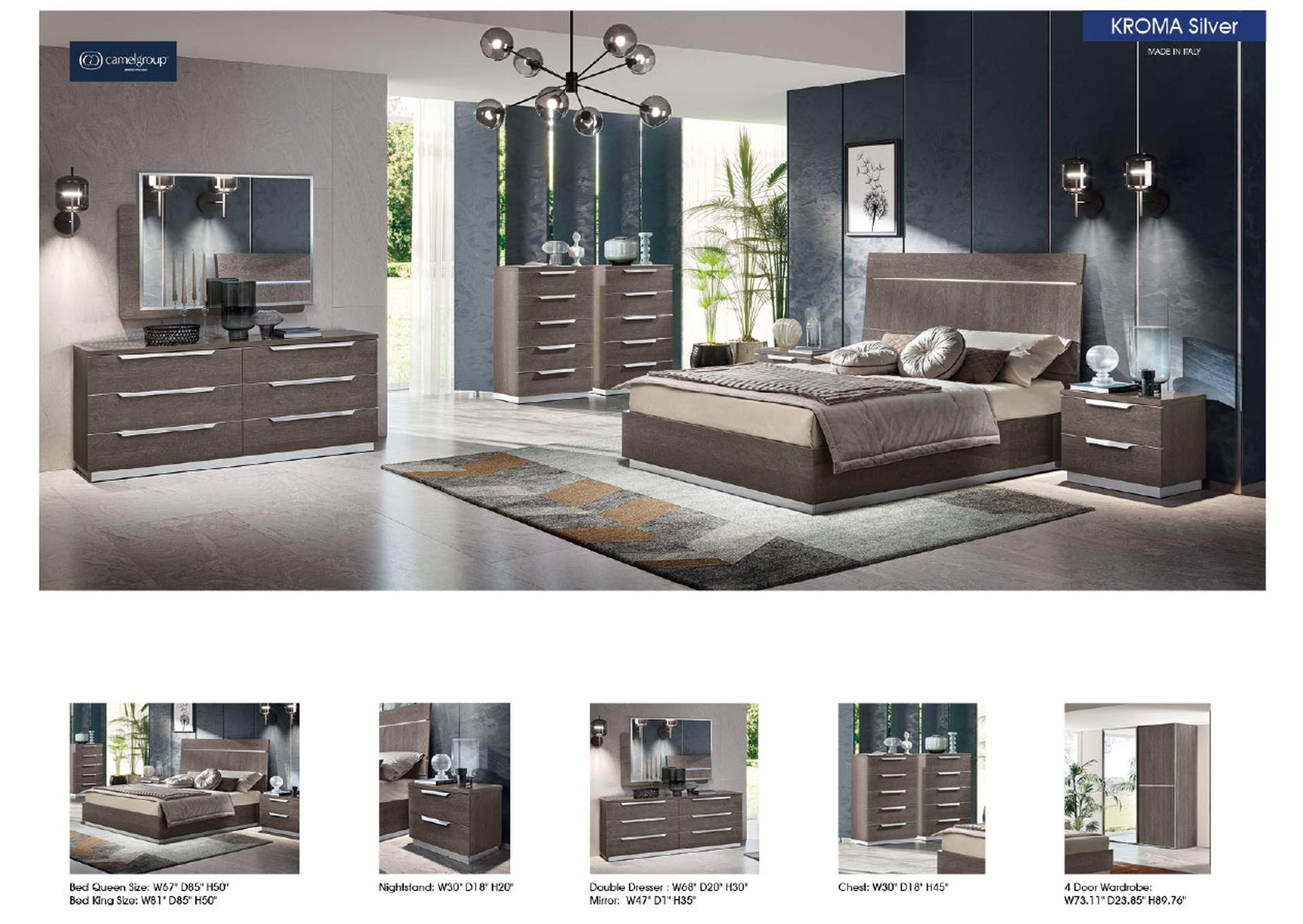 Kroma Silver Bed SET image 3