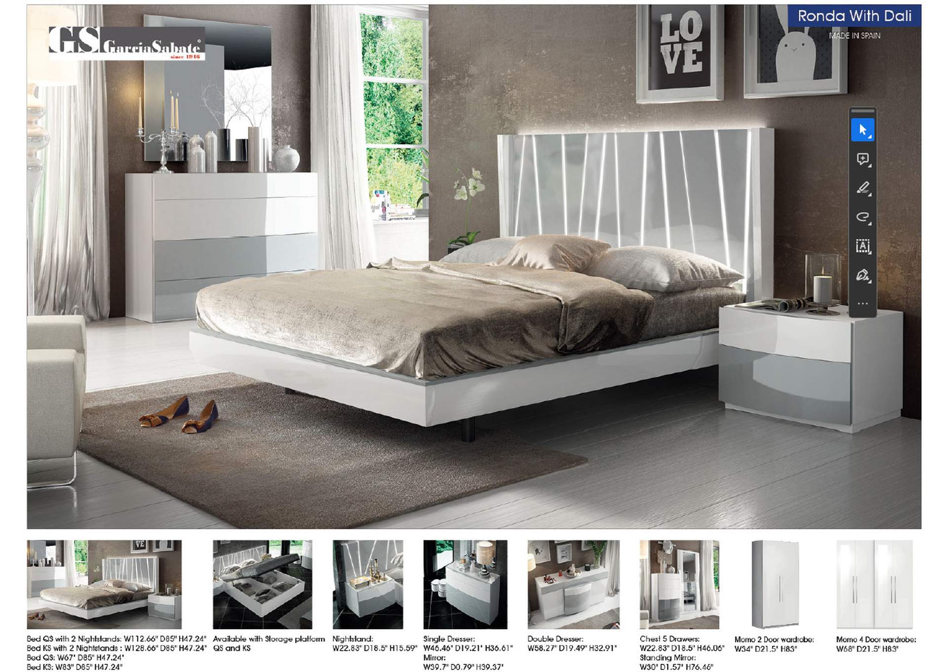 Ronda Dali Bed SET image 7