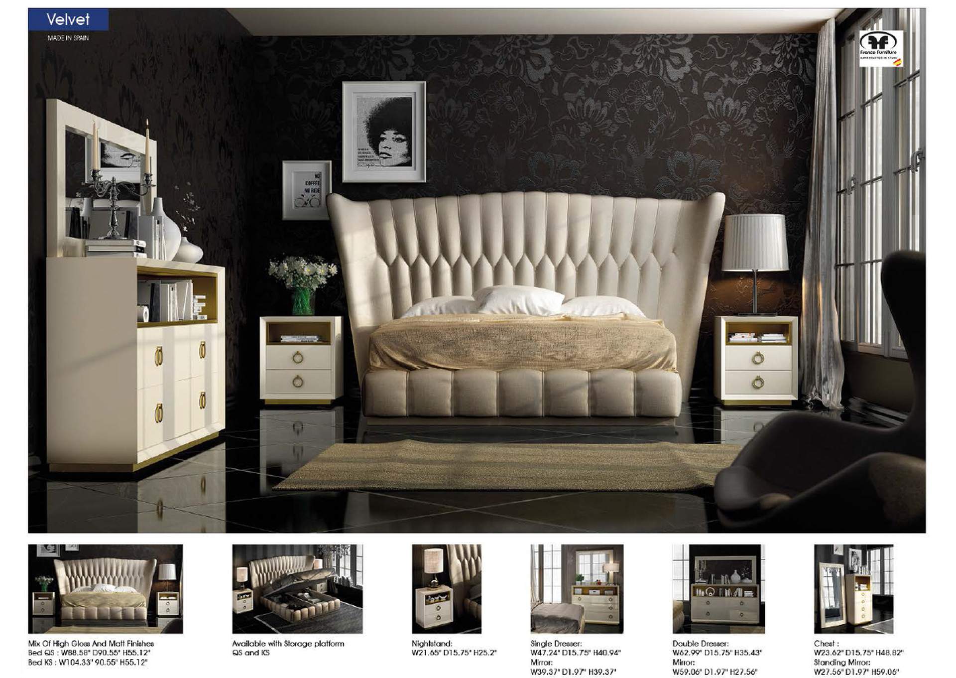 Velvet Bed SET image 5