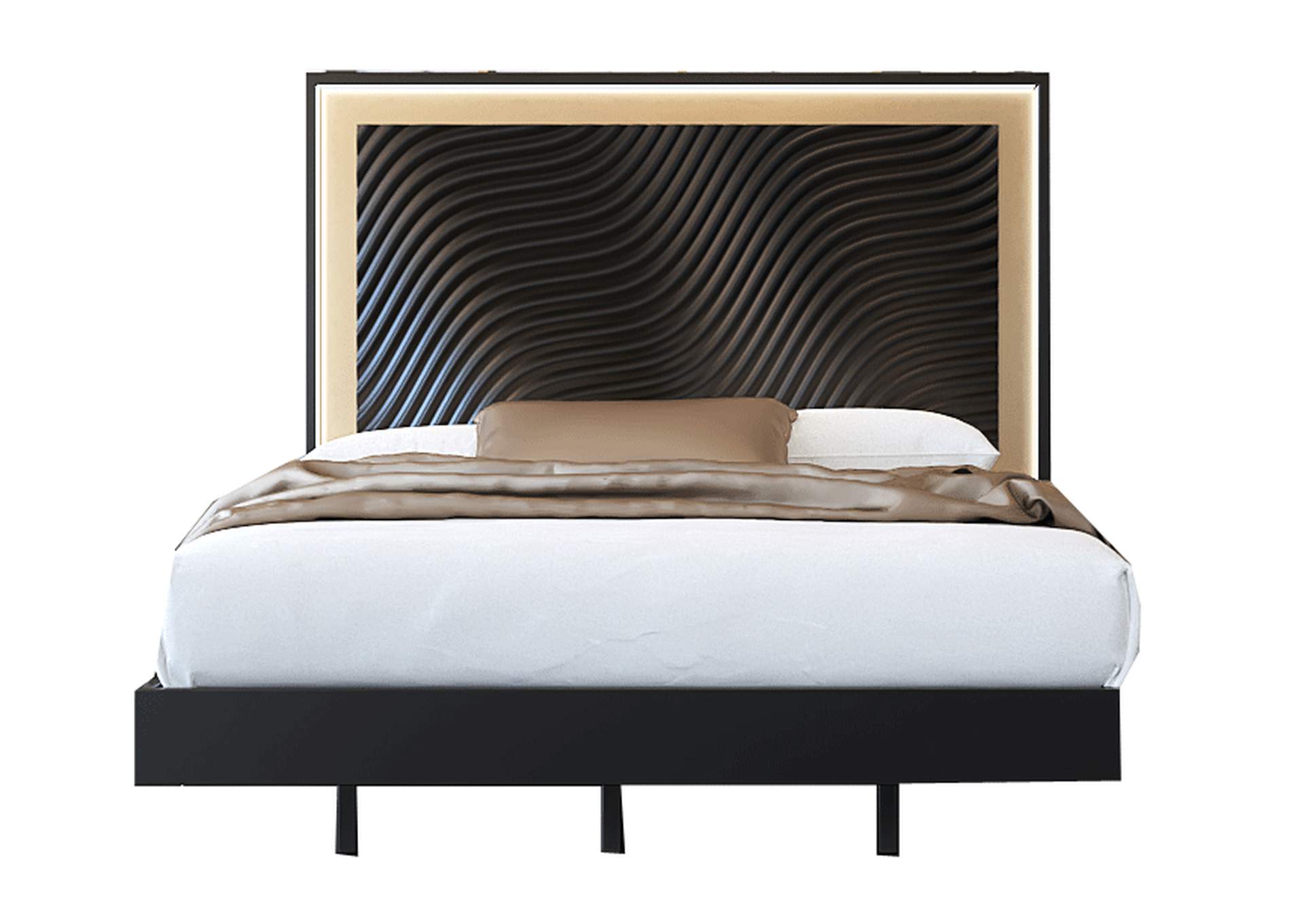Wave Bed Dark Grey SET image 1