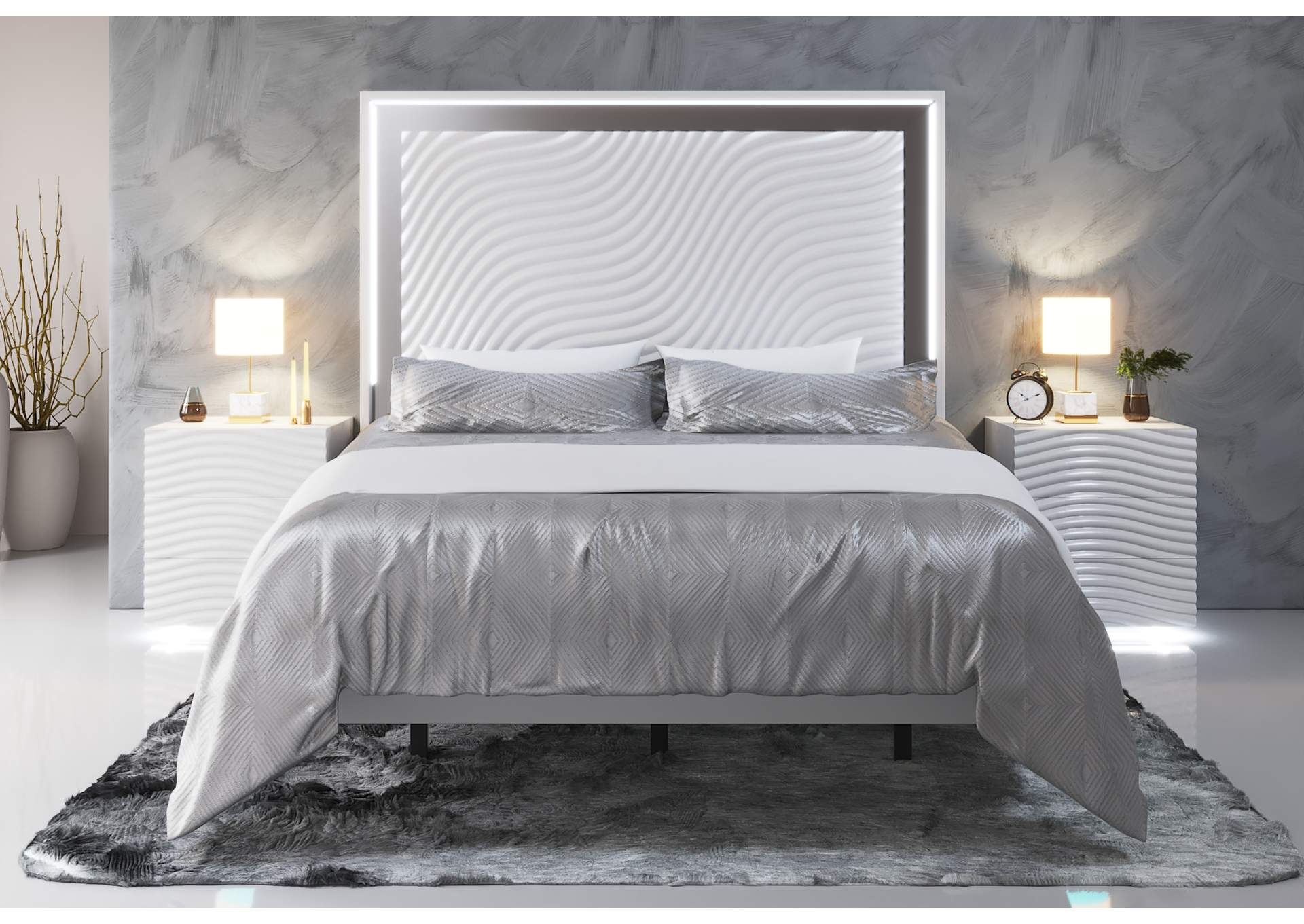 Wave Bed White SET image 10