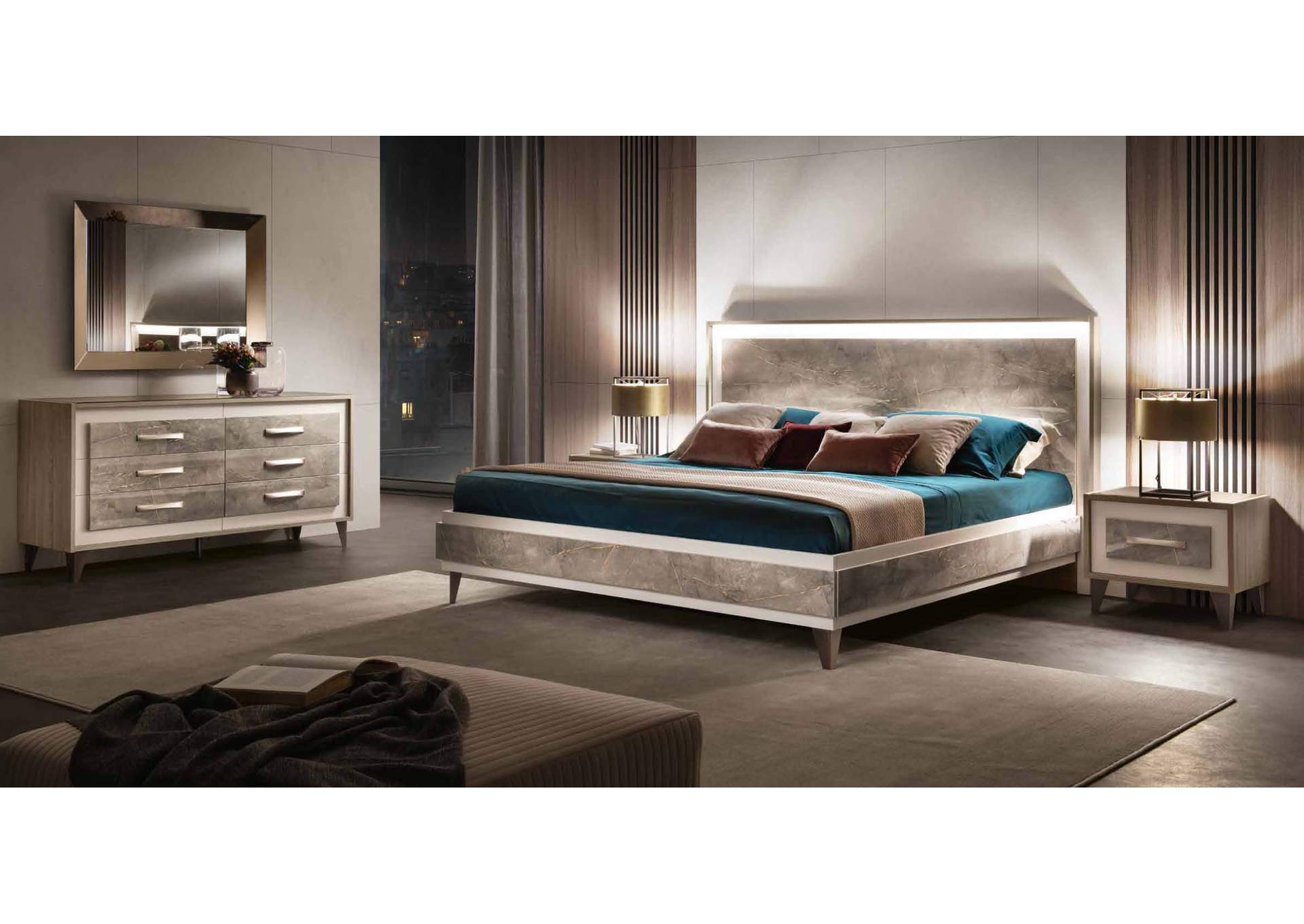 Arredoambra Bedroom By Arredo Classic with Double Dresser SET image 10