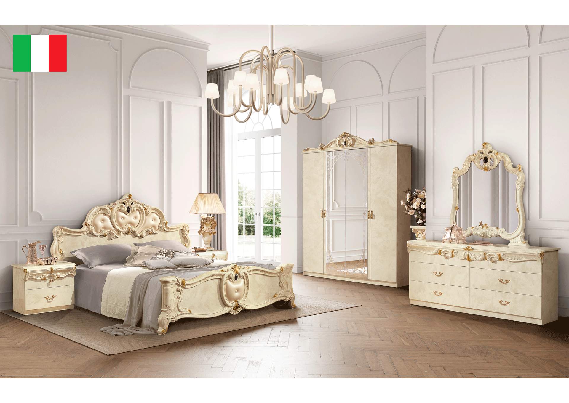 Barocco Ivory Bedroom SET image 1