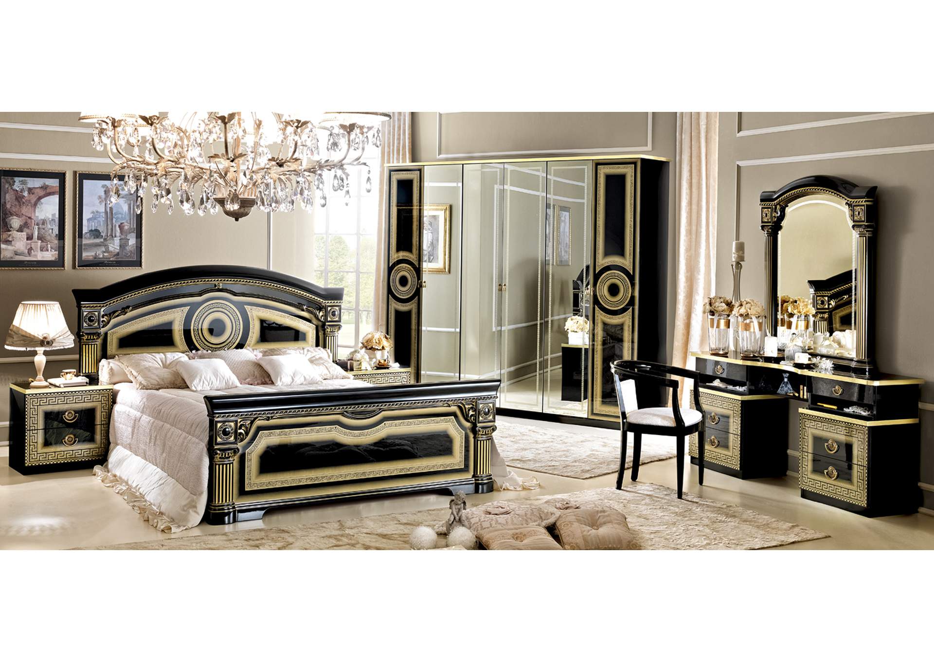 Aida Bed Black with Gold SET image 4