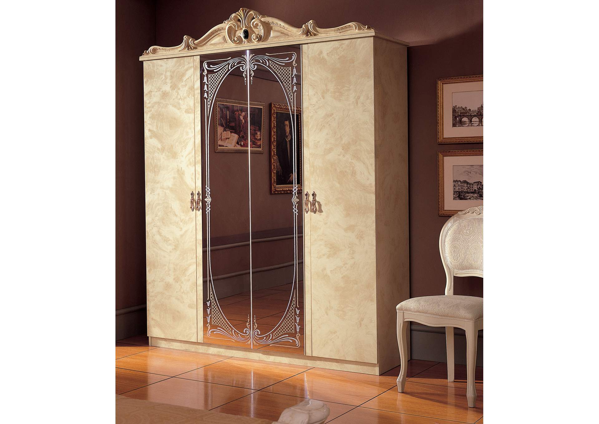 Barocco Ivory Bedroom SET image 10