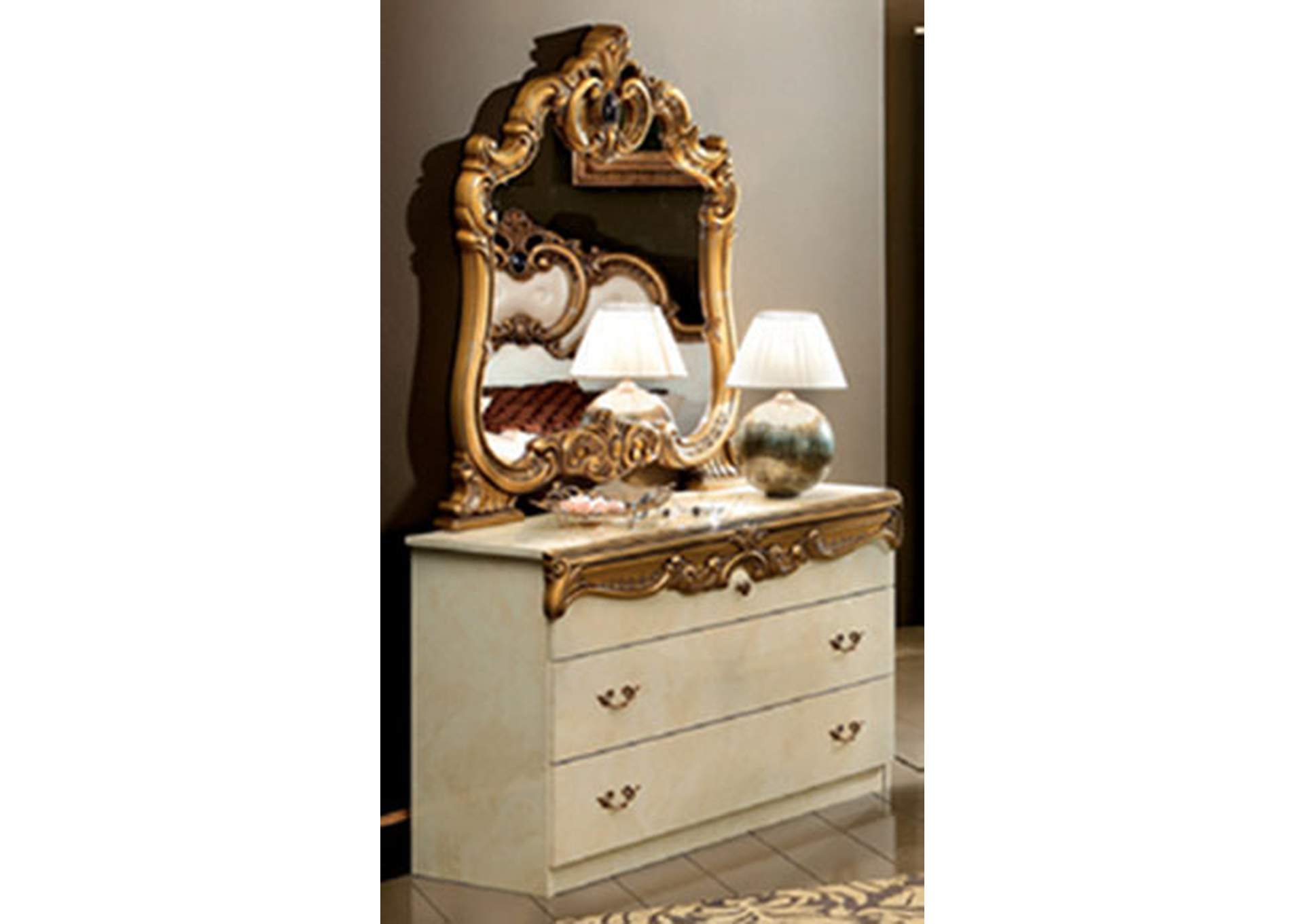 Barocco Ivory with Gold Bedroom SET image 8