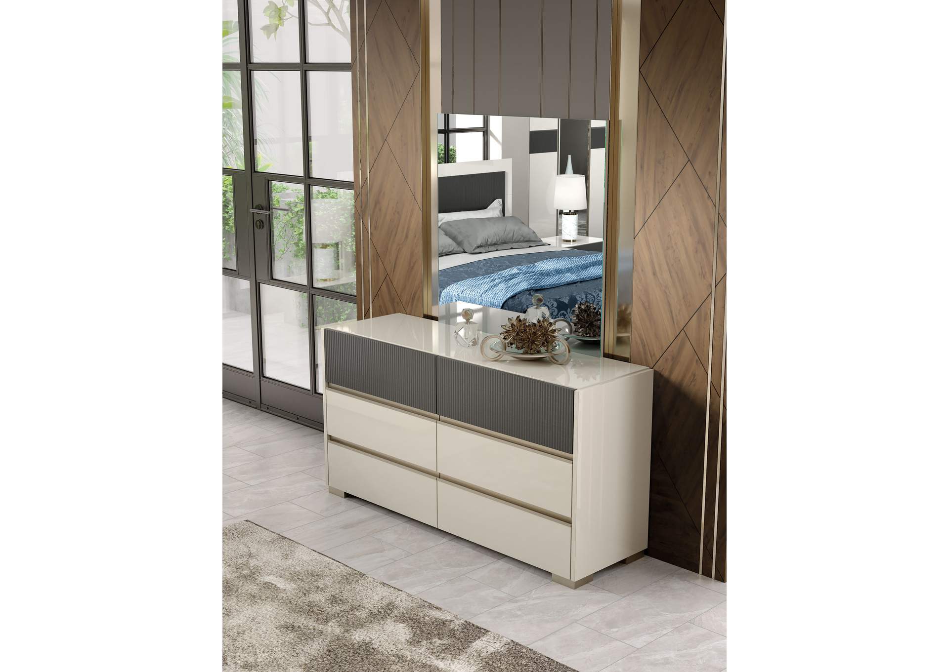 Alfa Double Dresser / Mirror SET image 3