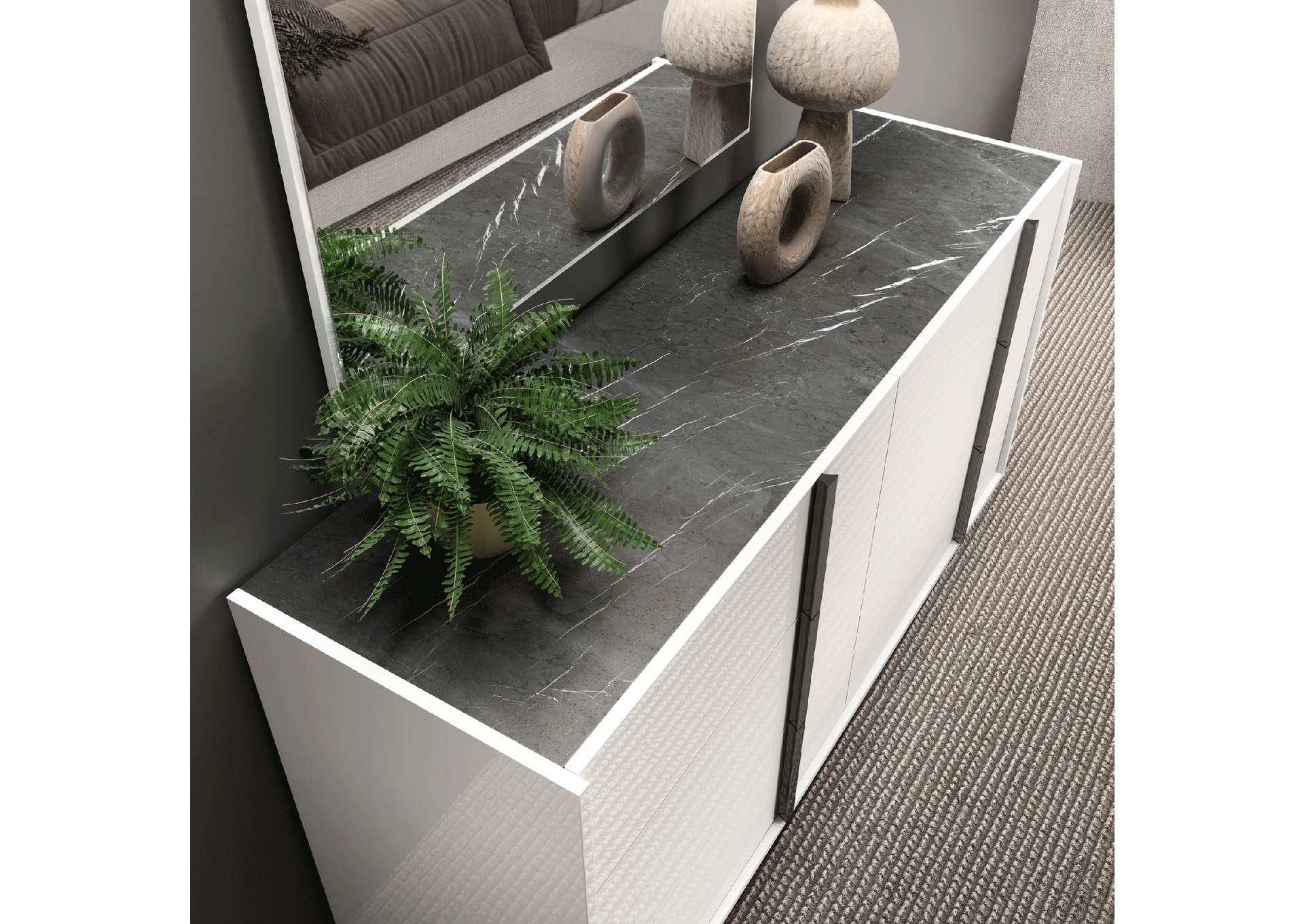 Bianca Marble Double Dresser SET image 3