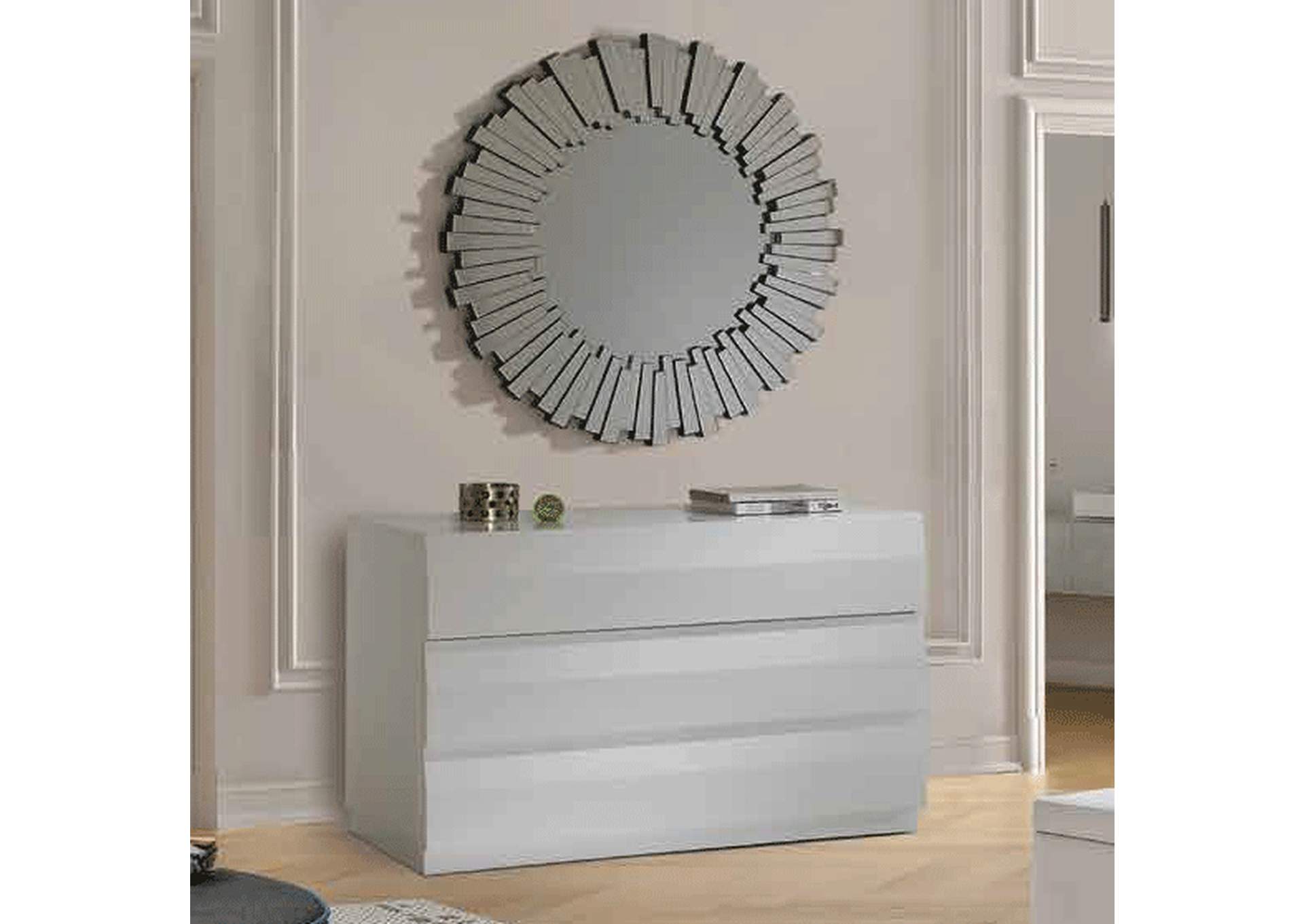 C-152 White Dresser & E-100 Mirror SET image 4
