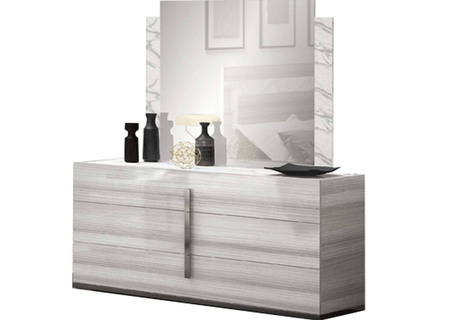 Carrara Grey Dresser And Mirror And Chest image 1