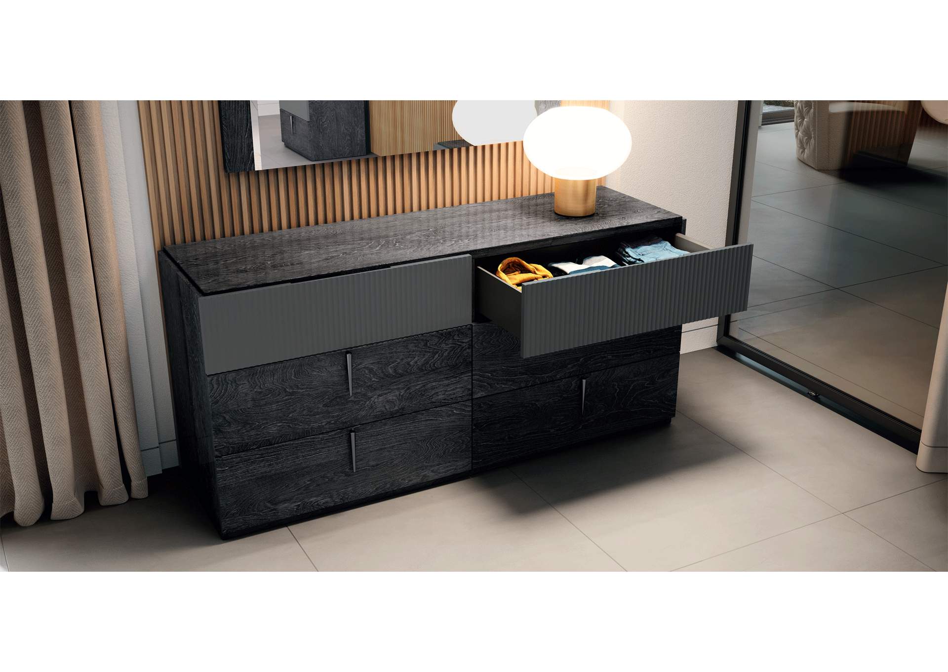 Onyx Double Dresser / Mirror SET image 4