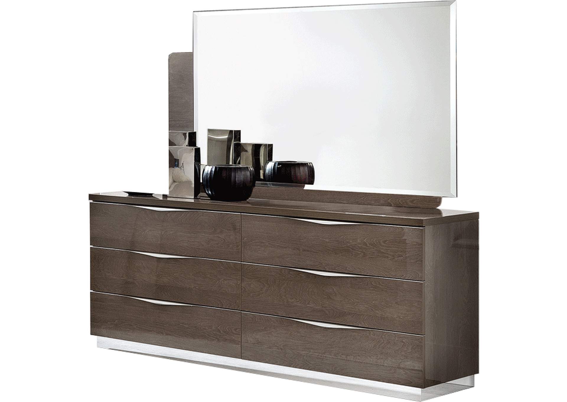 Platinum Legno Dresser And Mirror Silver Birch SET image 1