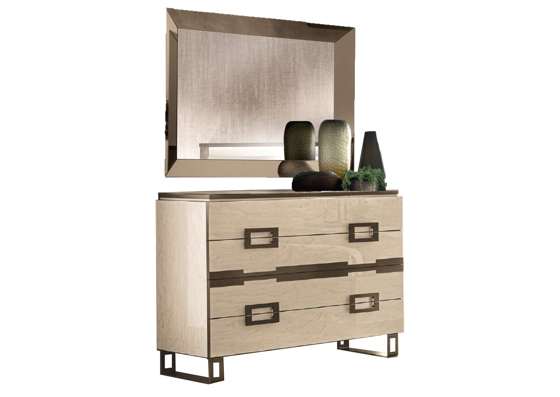 Poesia Single Dresser / Mirror SET image 1