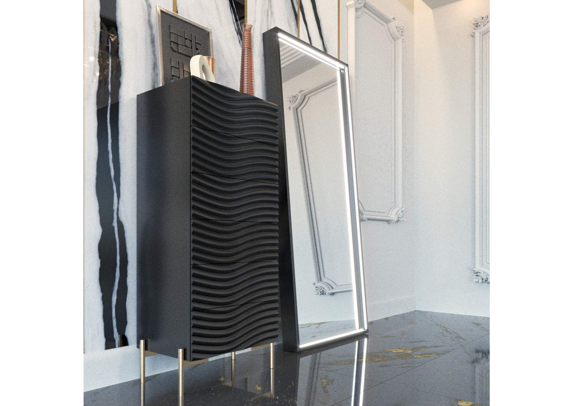 Wave Dark Grey Chest SET image 4