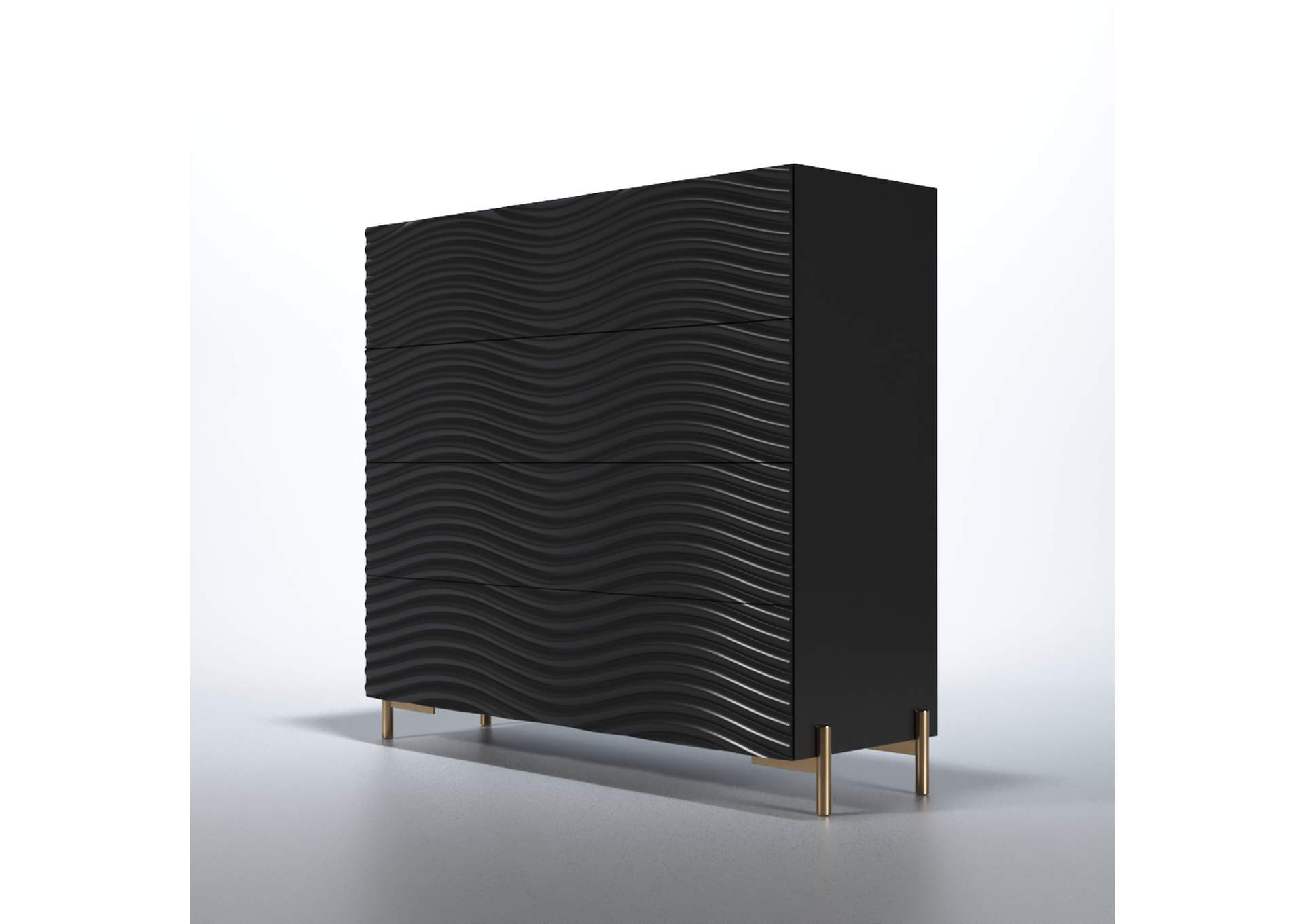 Wave Dresser And Mirror Dark Grey SET image 6