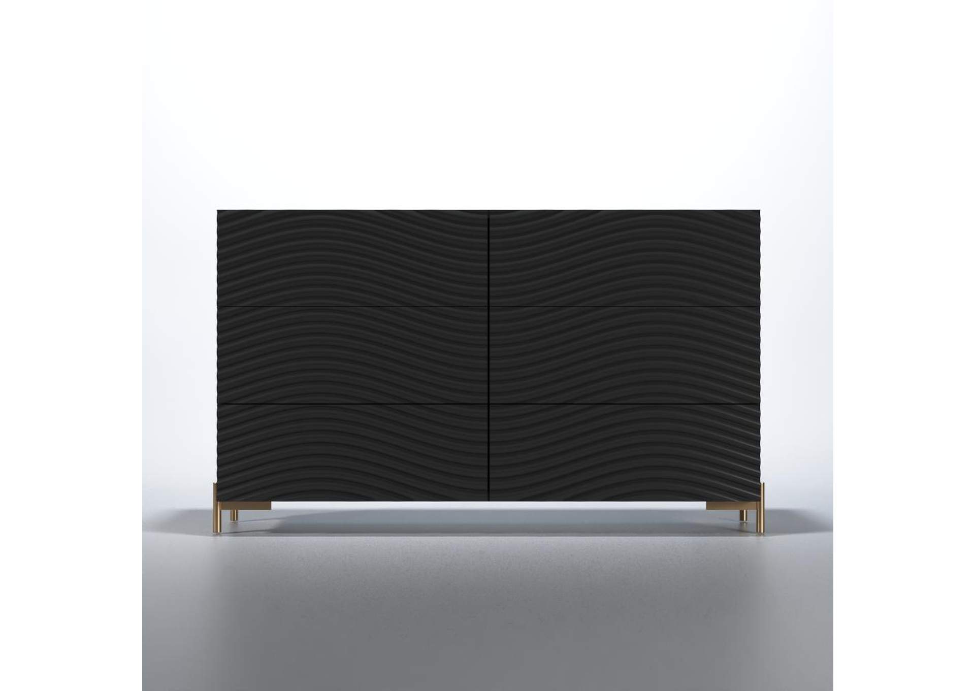 Wave Dresser And Mirror Dark Grey SET image 8