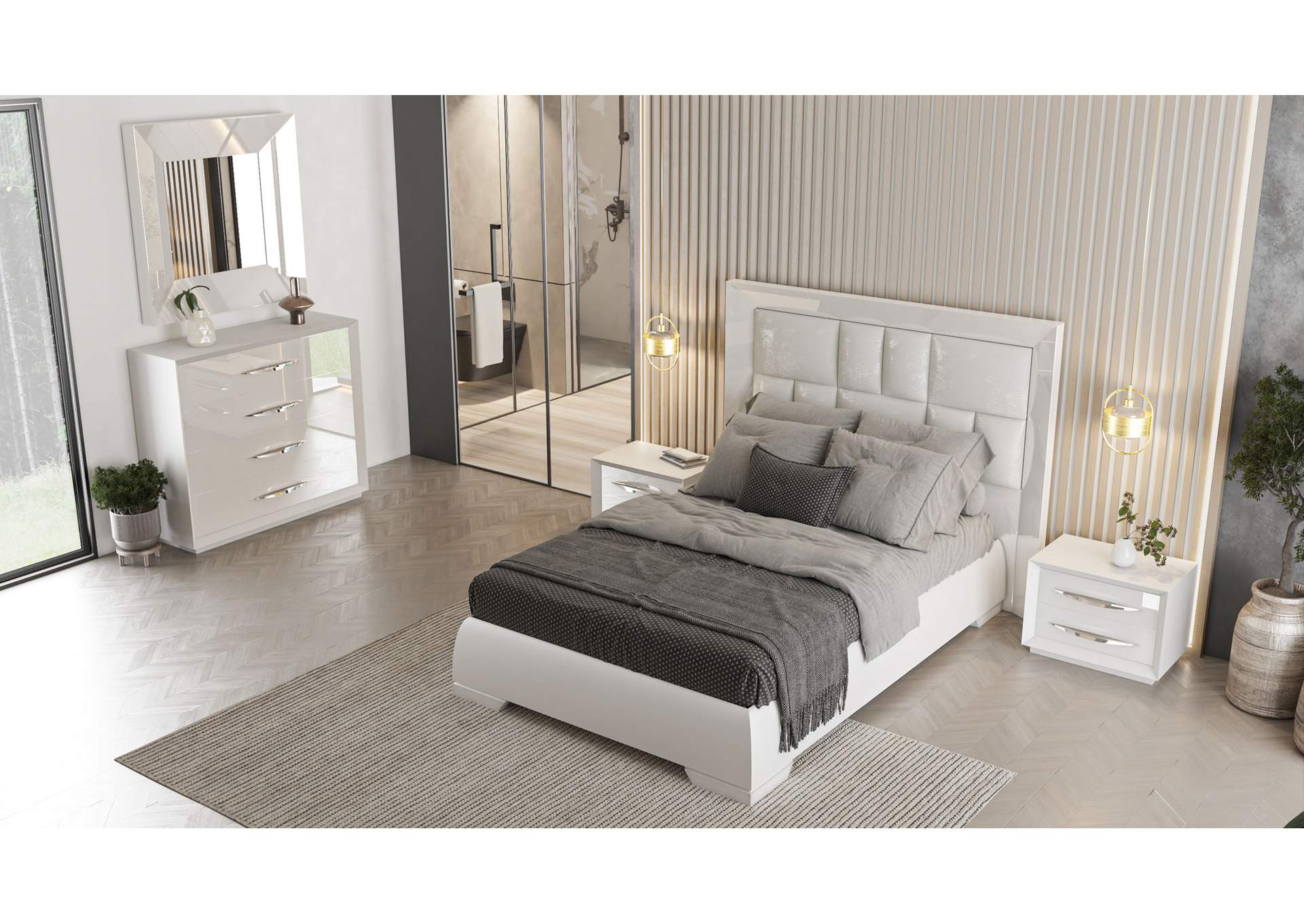 Carmen Bedroom White SET image 10