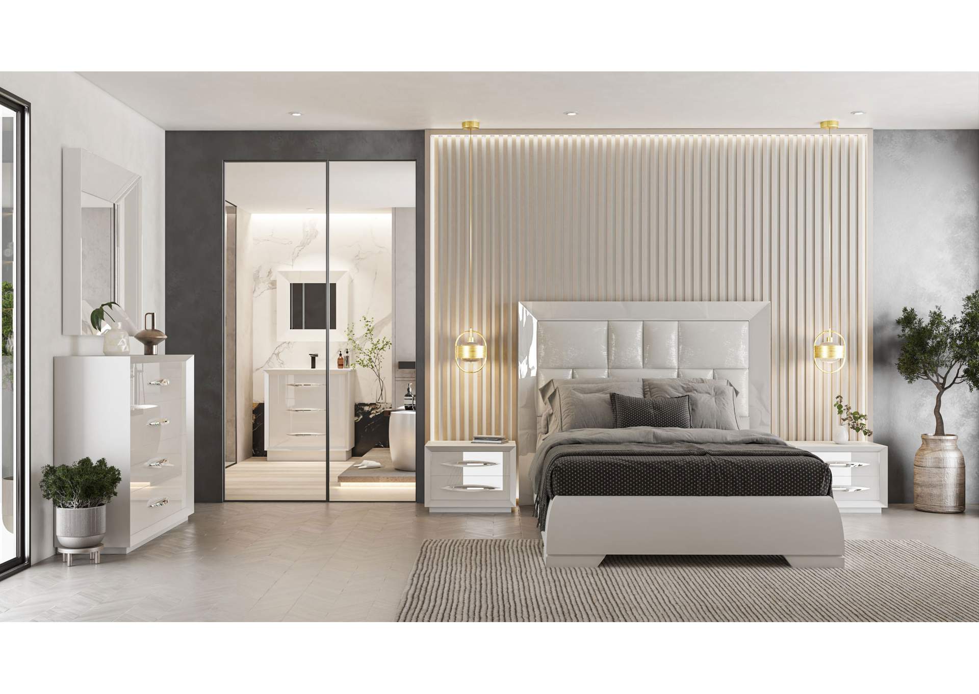 Carmen Bedroom White SET image 4