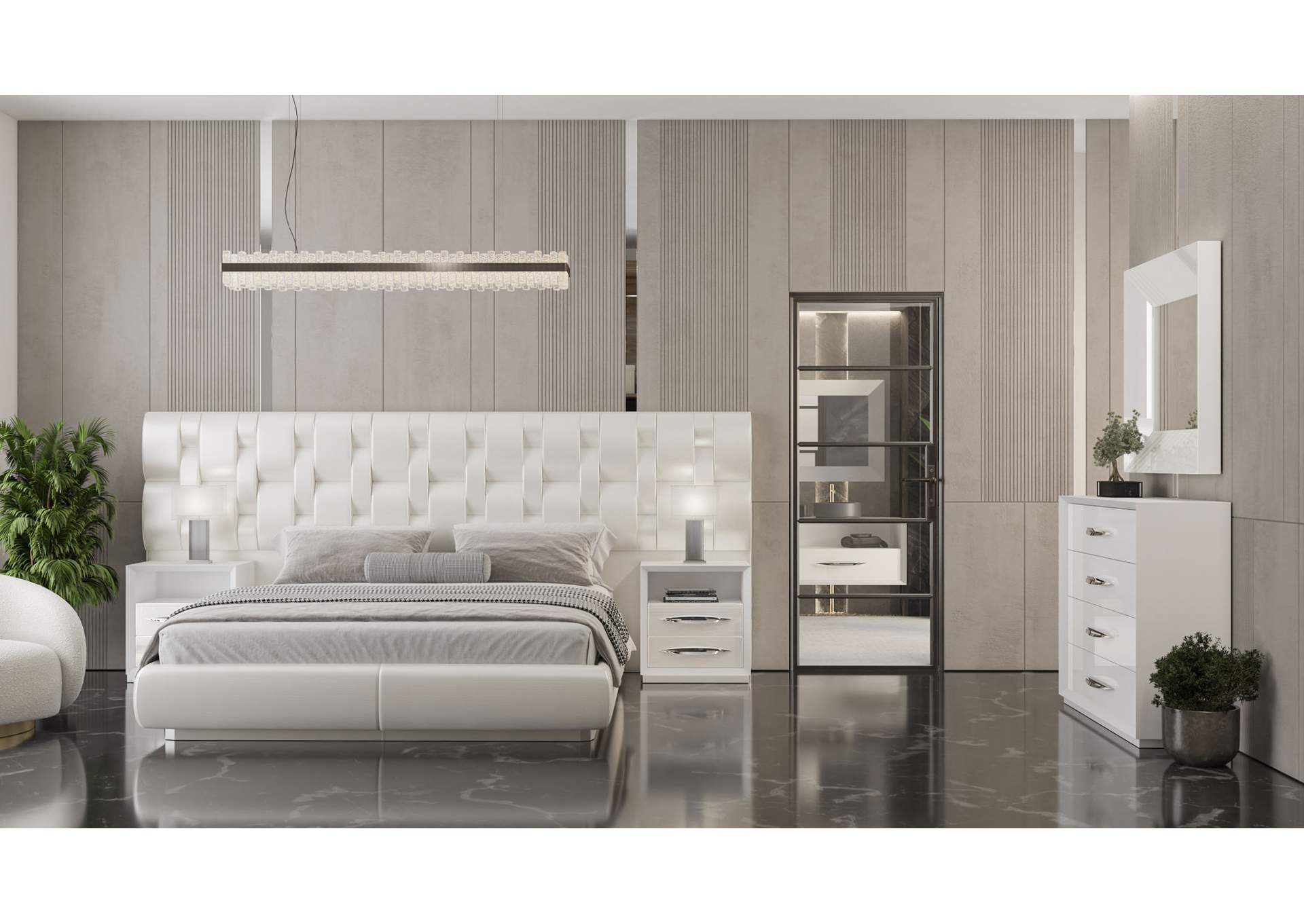 Emporio White Bedroom SET image 12