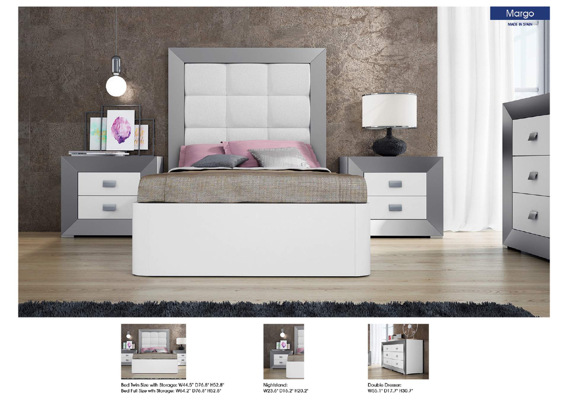 Margo Twin Storage Bedroom SET image 8