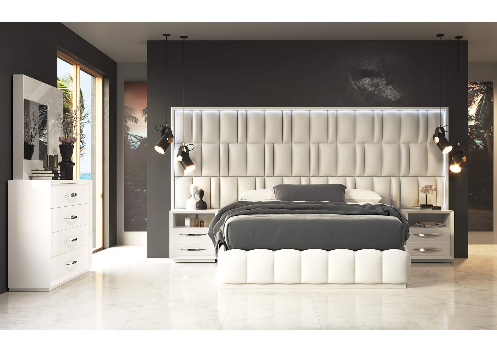 Orion Bed with Emporio Nightstands SET image 10