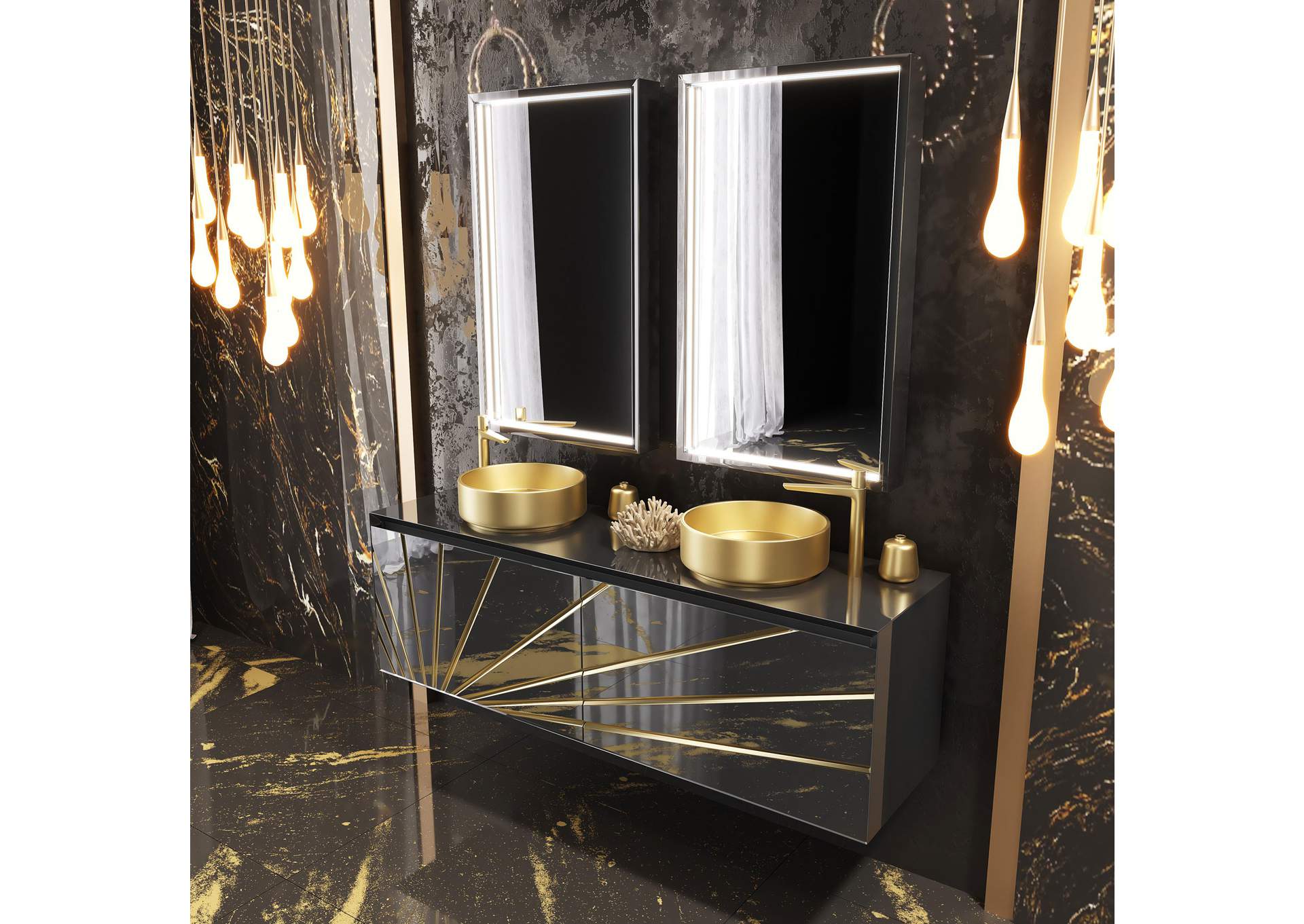 Oro Black Bedroom Comp 2 SET image 6