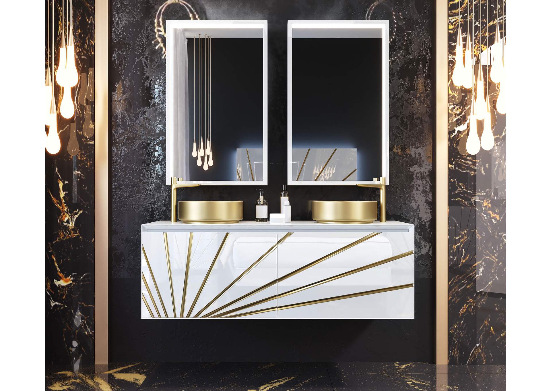 Oro White Bedroom Comp 2 SET image 5