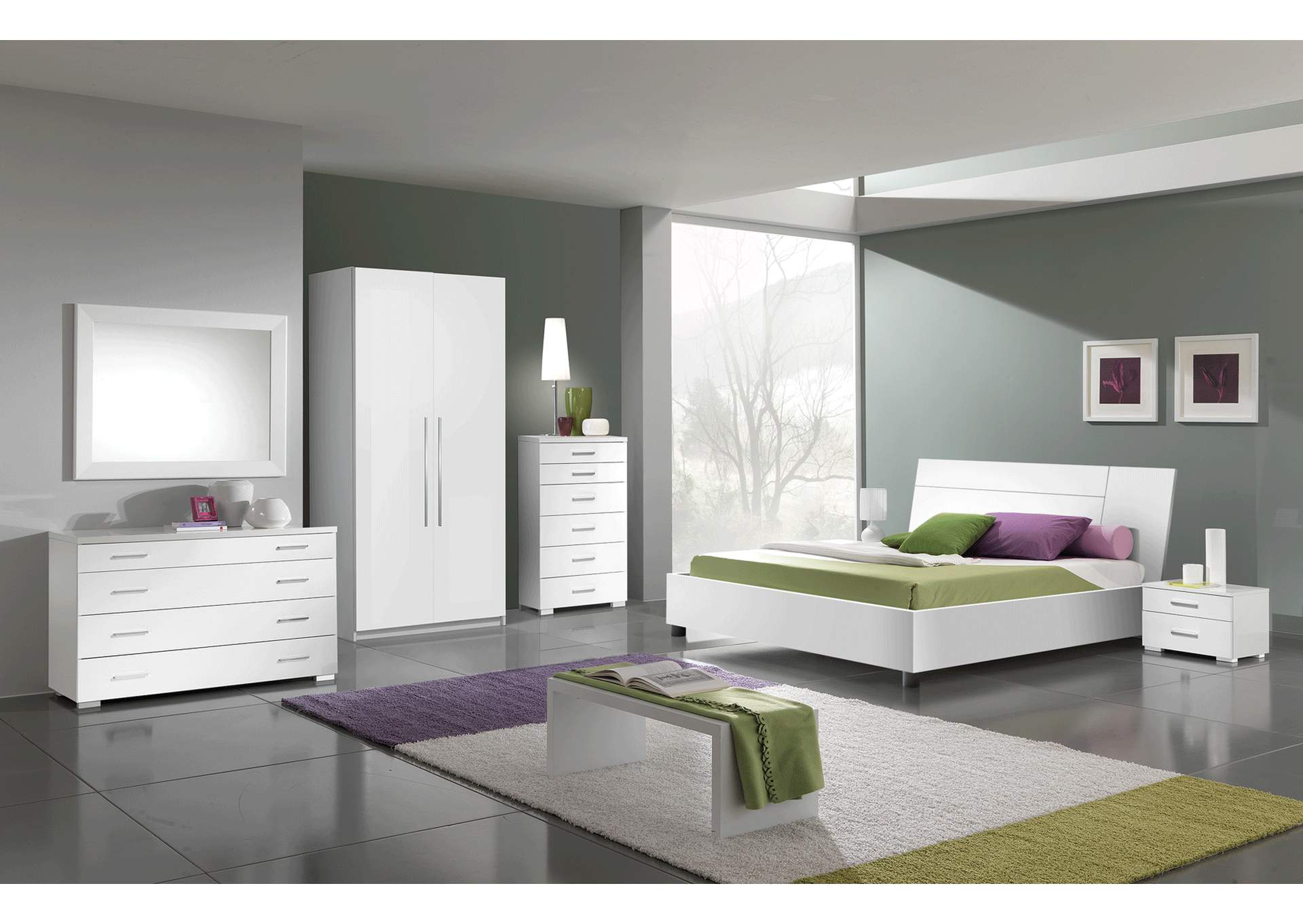 Panarea Bedroom White with Momo Cases SET image 1