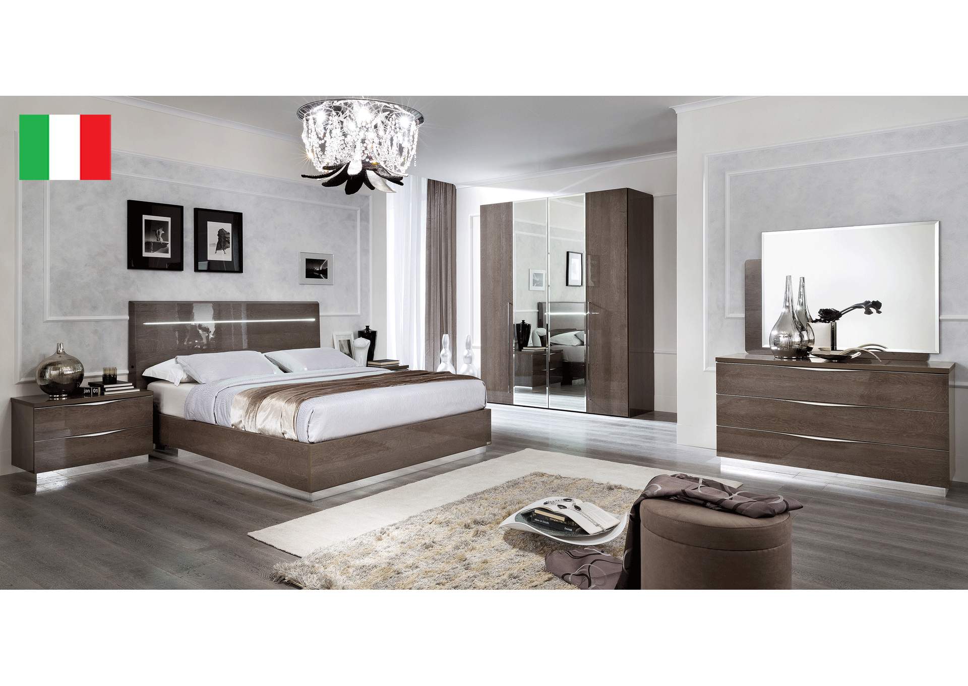 Platinum Legno Bedroom Silver Birch SET image 1
