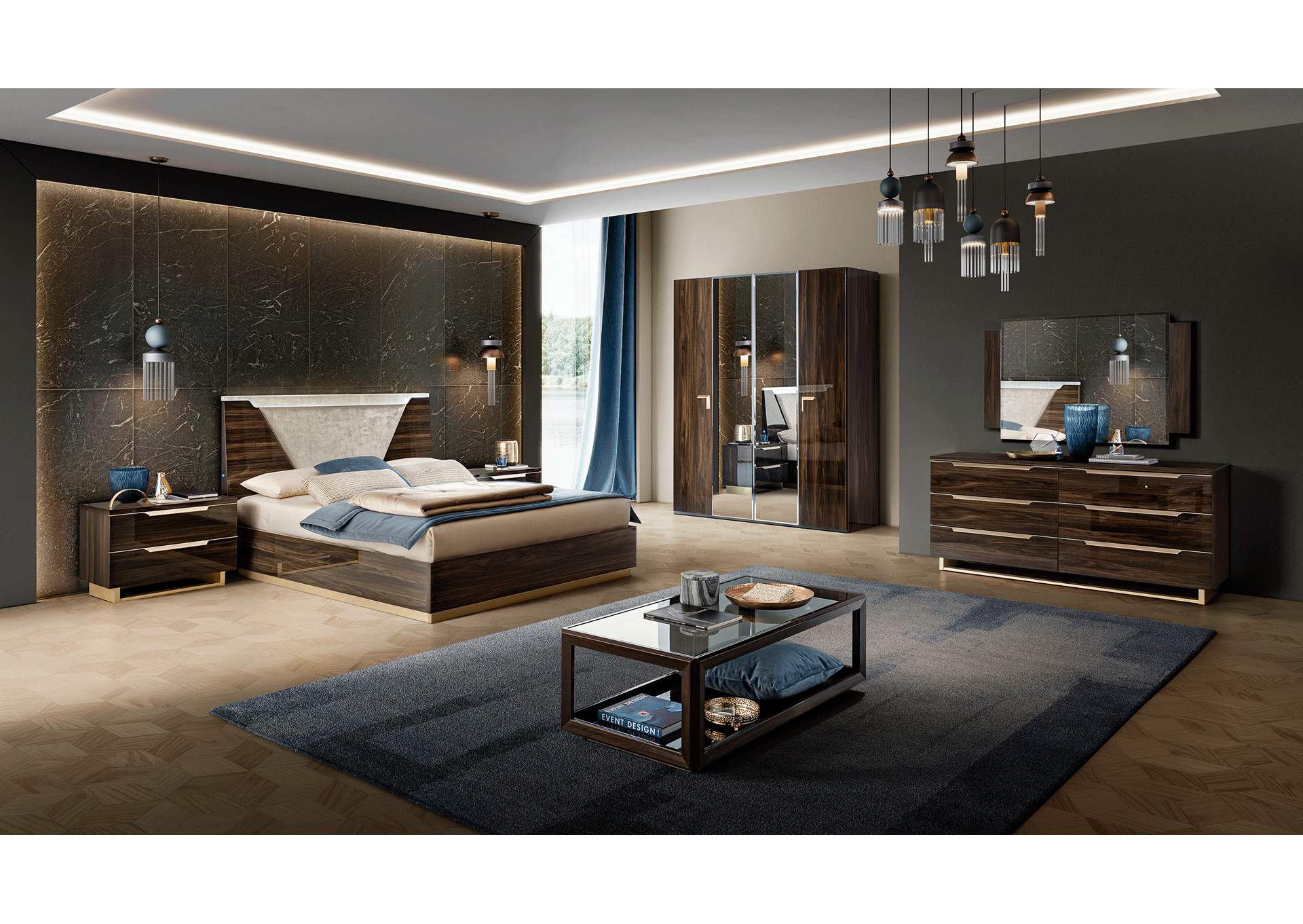 Smart Bedroom Walnut By Camel Group Italy SET image 10
