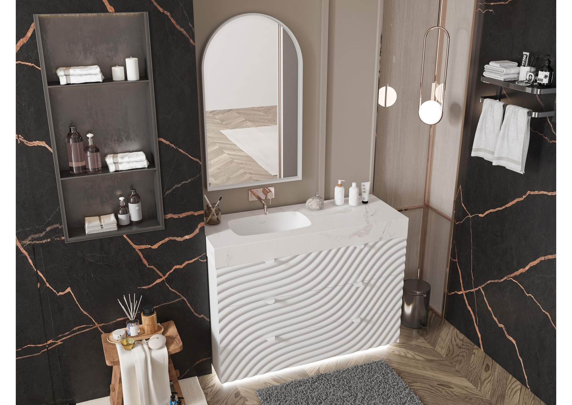 Wave Bedroom White SET image 3