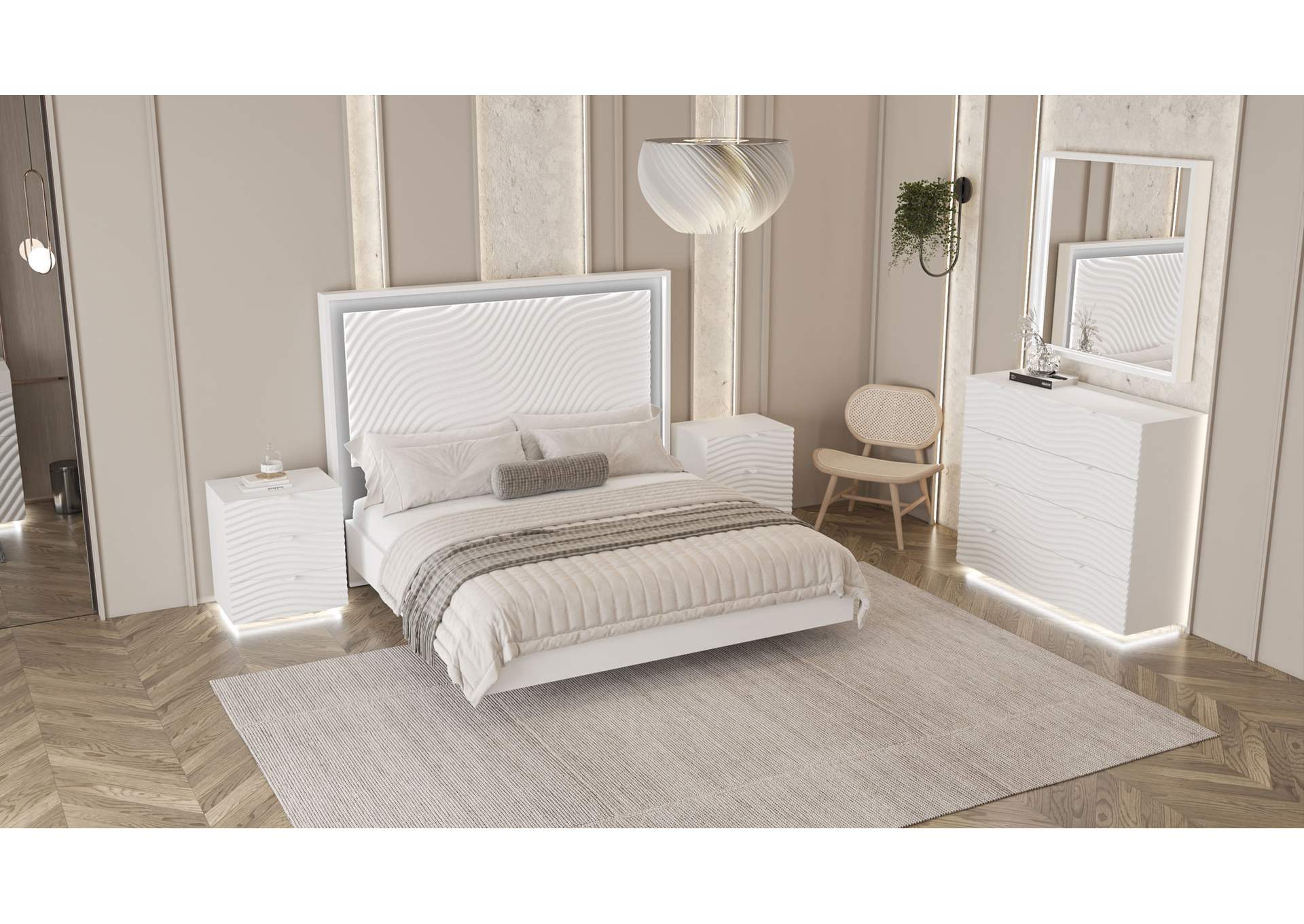 Wave Bedroom White SET image 5